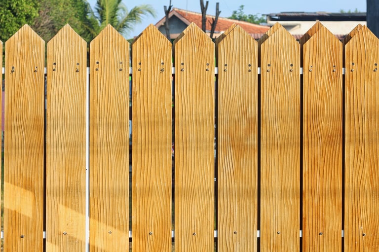 Wooden fence close up